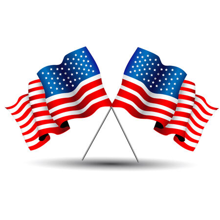 Flag of united states of americaのイラスト素材