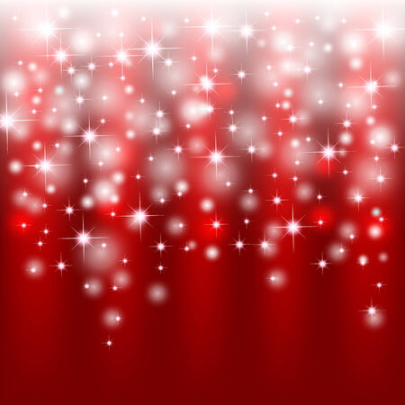 Starry lights on red backgroundのイラスト素材