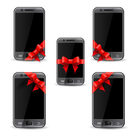 Mobile phone giftのイラスト素材
