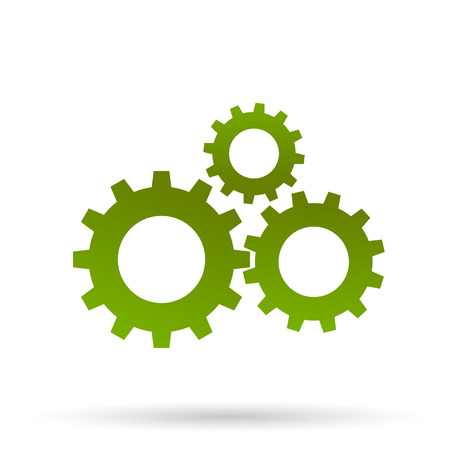 Green gearsのイラスト素材