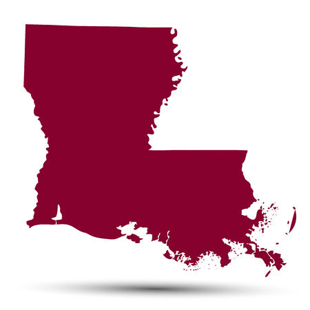 Map of the U.S. state of Louisiana on a white backgroundのイラスト素材