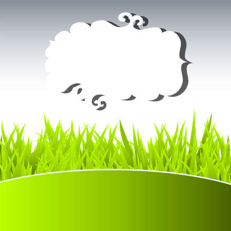 Green grass and skyのイラスト素材