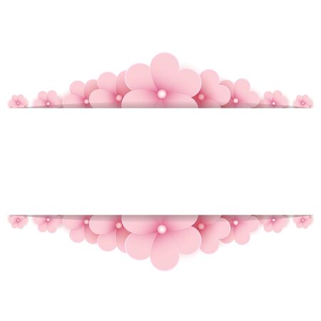 Pink floral backgroundのイラスト素材
