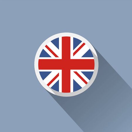 UK Flag Button Iconのイラスト素材