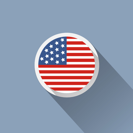 USA Flag Button Iconのイラスト素材