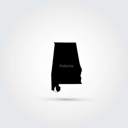 Map of the U.S. state of Alabamaのイラスト素材