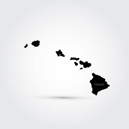 Map of the U.S. state of Hawaiiのイラスト素材