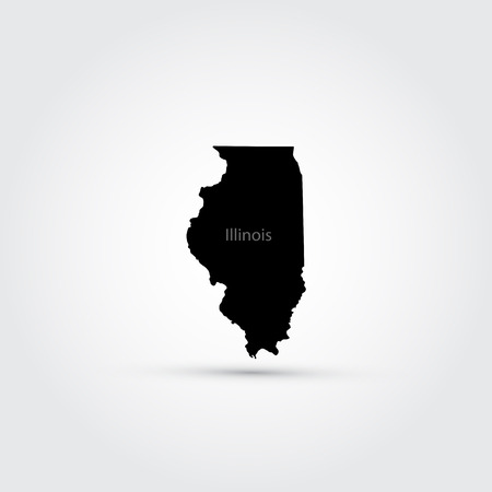Map of the U.S. state of Illinoisのイラスト素材