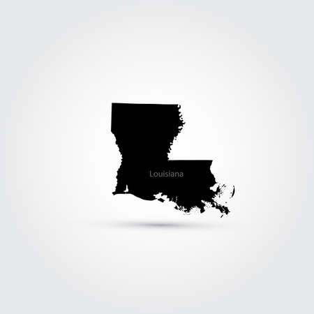 Map of the U.S. state of Louisianaのイラスト素材