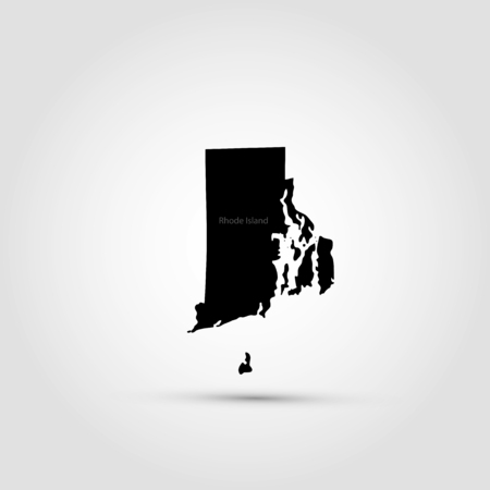 Map of the U.S. state of Rhode Islandのイラスト素材