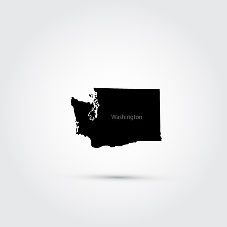 Map of the U.S. state of Washingtonのイラスト素材
