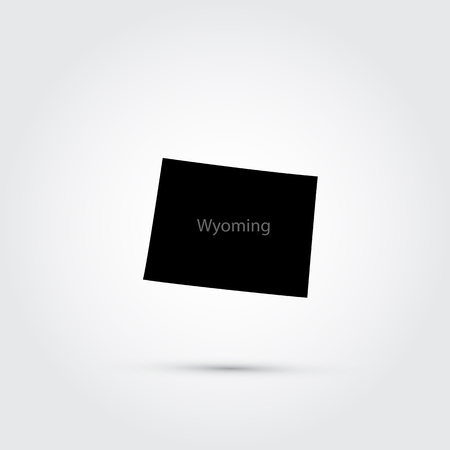 U.S. state on the U.S. map Wyomingのイラスト素材