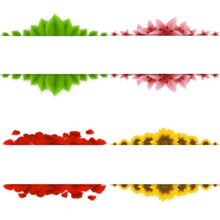 Set of four banners.のイラスト素材