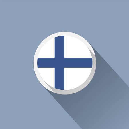 Finland flag iconのイラスト素材