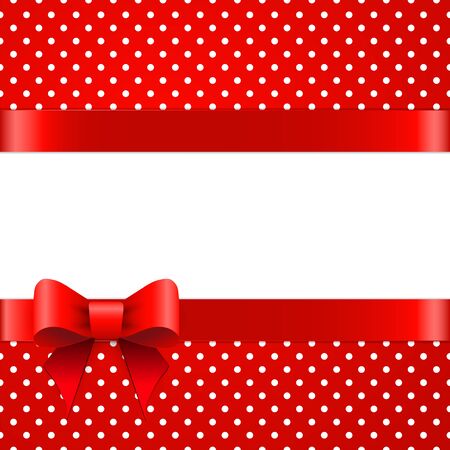 Red background with bowのイラスト素材