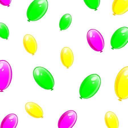 Color balloons on white backgroundのイラスト素材