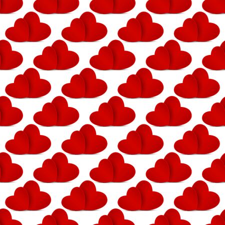 Seamless pattern with red heartsのイラスト素材