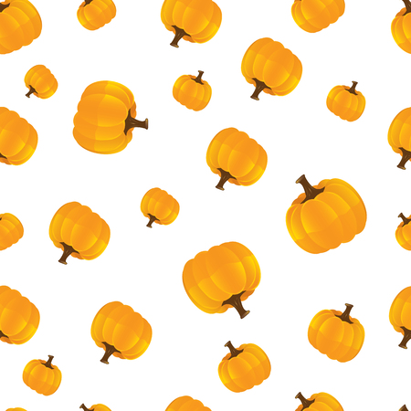 Seamless pattern with pumpkins isolated on whiteのイラスト素材