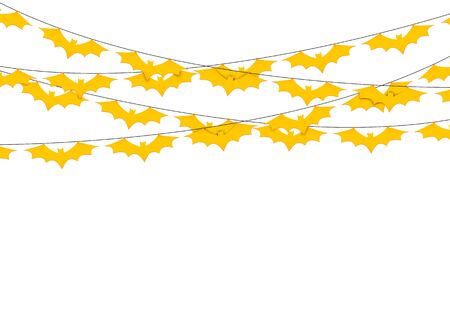 Halloween Garlands on a white background. Vector.のイラスト素材