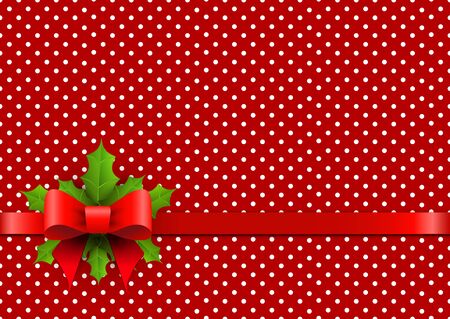 Christmas background with polka dots. Vector illustration.のイラスト素材