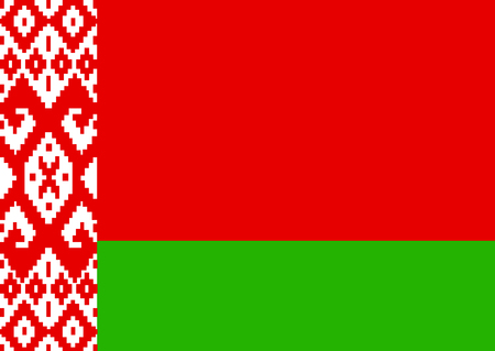 Flag of Belarus. Flat design style. Vector illustration.のイラスト素材