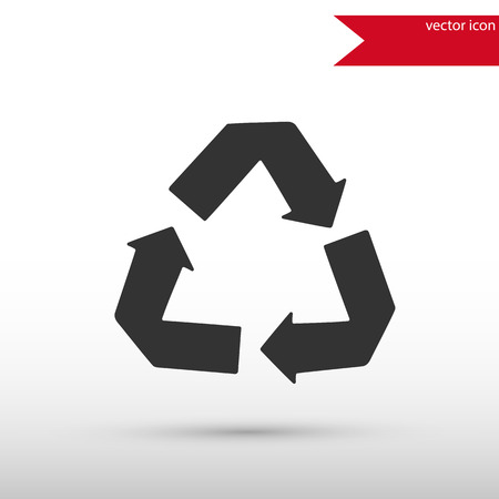 Recycle Icon. Recycle symbol. Flat design style. Template for design.のイラスト素材
