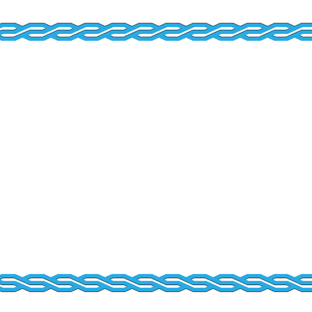 Blue border frame on white background. Vector illustrationのイラスト素材