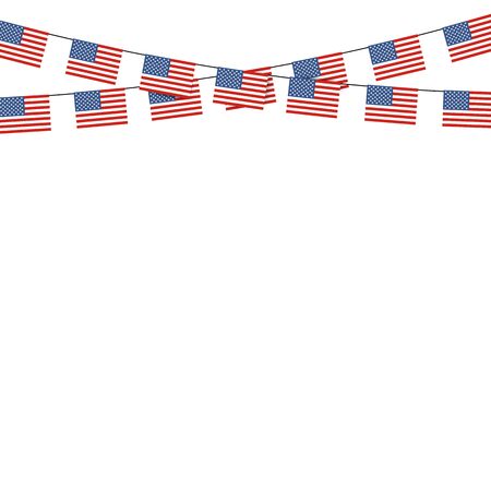 Patriotic symbolic decoration for holiday Usa. National flag United States of America.のイラスト素材