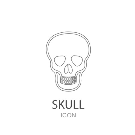 Skull icon. Flat style object. Art picture drawing. Eps 10. Web iconsのイラスト素材