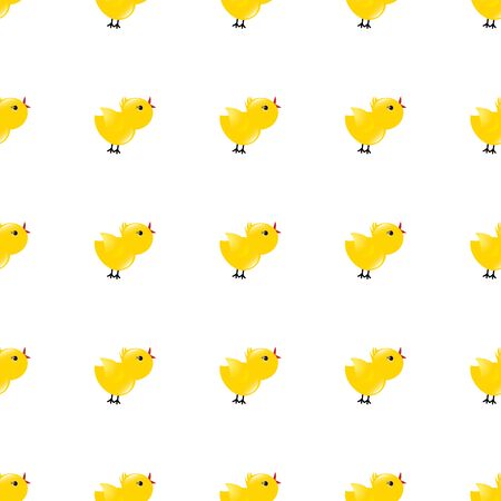 Seamless pattern with yellow chickens. Baby background. Rooster symbol New Year 2017.のイラスト素材