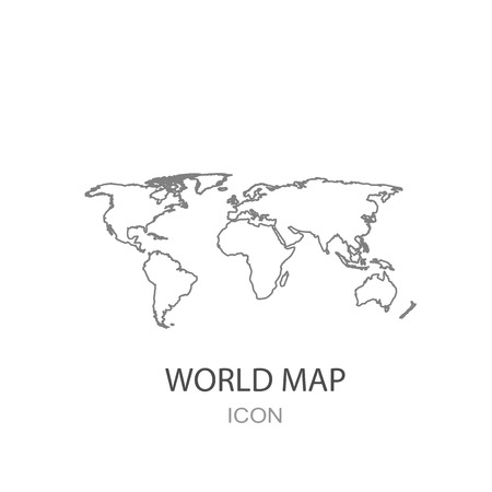 World map icon on a white background..のイラスト素材