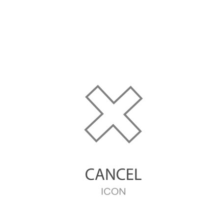 Cancel icon on white background. Vector illustration design elementのイラスト素材