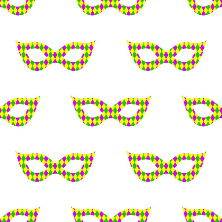 Carnival masks on white background. Mardi grasのイラスト素材