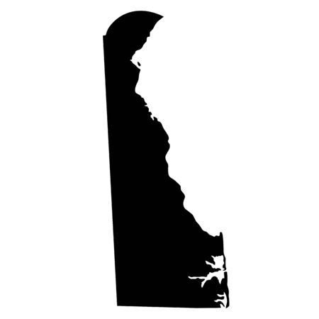 map of the U.S. state Delawareのイラスト素材