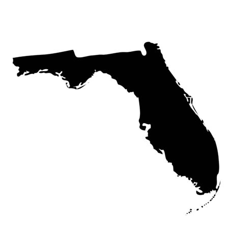 map of the U.S. state Floridaのイラスト素材