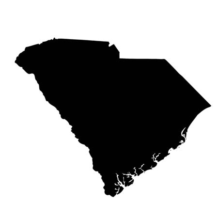 Map of the U.S. state of South Carolinaのイラスト素材