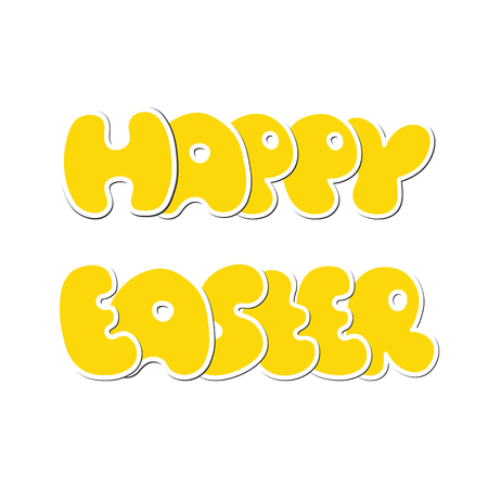 Happy Easter Design isolated on White Background. Vector illustrのイラスト素材
