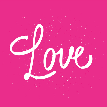 Love. Valentine day card. Hand drawn lettering for your designs dress, poster, card t-shirtのイラスト素材