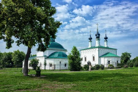 Suzdal, Russia. Church of the Entry into Jerusalem and Pyatnitskaya Church. The Orthodox Church in...