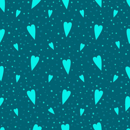 Repeated hearts and polka dot.のイラスト素材