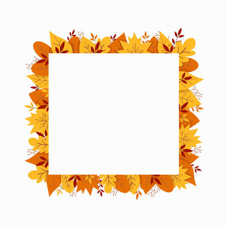 Frame with autumn leaves.のイラスト素材