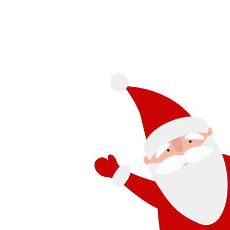 Santa Claus waving and greeting.のイラスト素材
