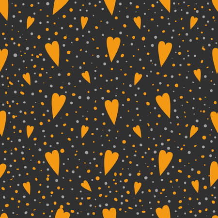 Repeated hearts and polka dot.のイラスト素材