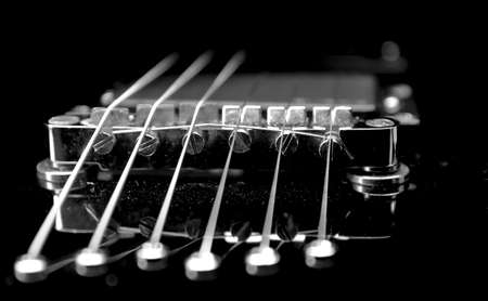 Electric guitar on a black background.の写真素材