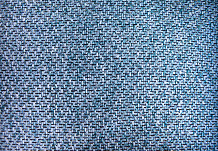 Close up of blue linen texture for the backgroundの写真素材