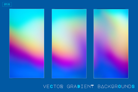 Abstract soft colourful vector gradient blurred backgrounds. Modern screen design for mobile appのイラスト素材
