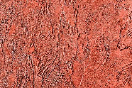 Trendy living coral colored background for concept or productの写真素材