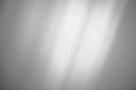 Organic drop diagonal shadow on a white wall, overlay effect for photo, mock-ups, posters, stationary, wall art, design presentationの写真素材