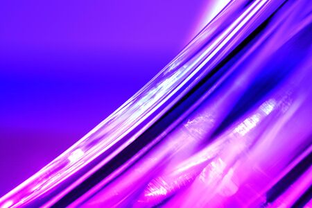 Abstract blurred soft focused futuristic wavy background. Trendy neon pink color concept.