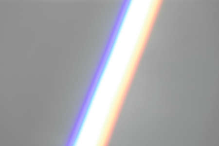 Overlay effect for photo and mockups. Organic drop diagonal shadow and ray of light with rainbow...